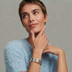 Women's Multi-Row Bangle Set with Polished Surface