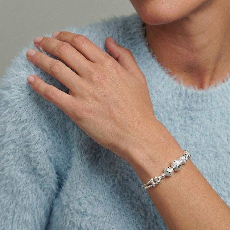 Ladies Multi-Row Bracelet with Decorative Balls