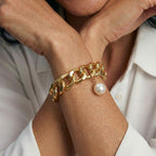 Women Open Multi-Row Bracelet with Ball Ends