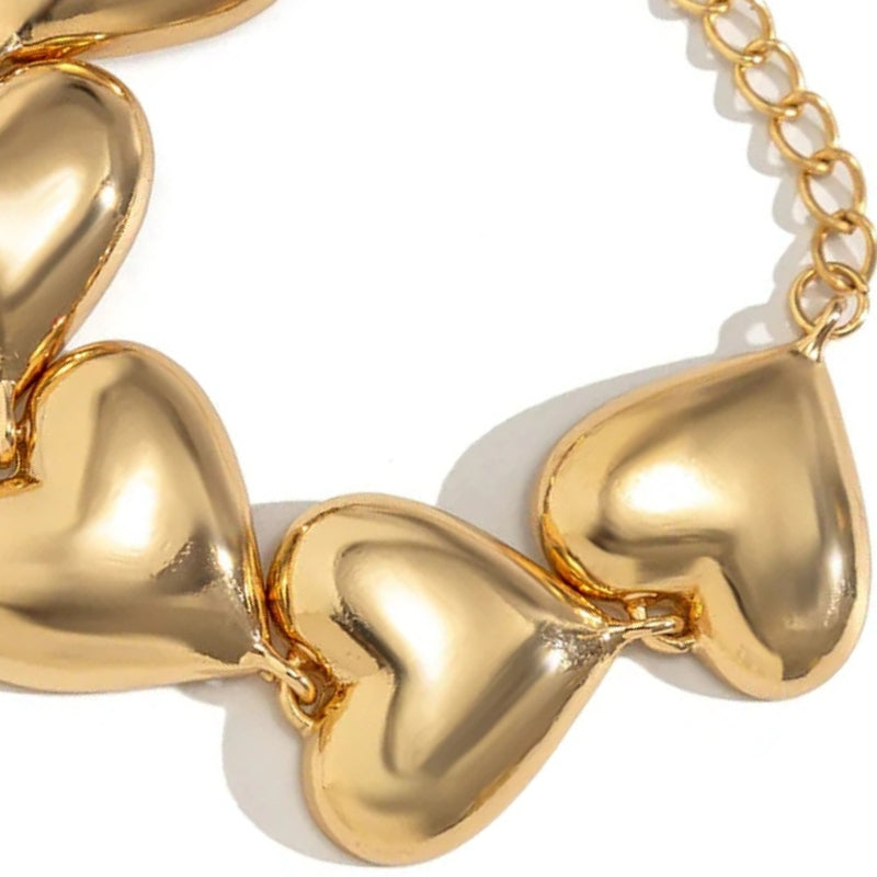 Women's Bracelet with Heart Links