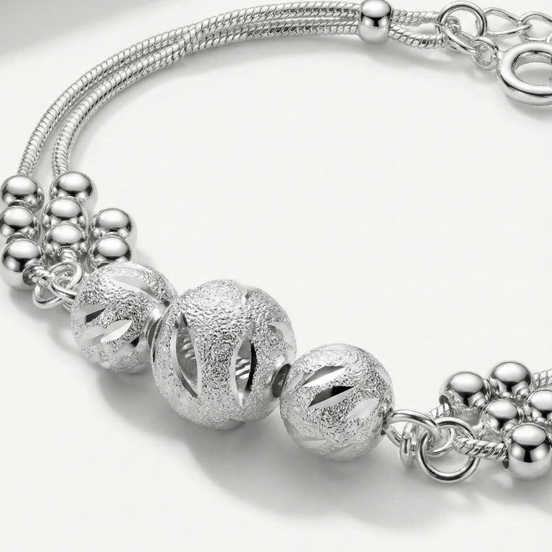 Ladies Multi-Row Bracelet with Decorative Balls