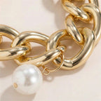 Women Open Multi-Row Bracelet with Ball Ends