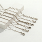 Women's Multi-Row Chain Bracelet Set with Lobster Clasp