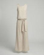 Women's Two-Piece Set Linen Pants