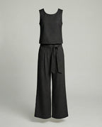 Women's Two-Piece Set Linen Pants