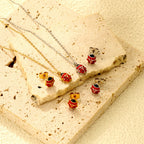 Ladies jewelry set with turtle pendant and matching earrings