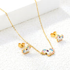 Ladies jewelry set with cute unicorn pendants made of high-quality stainless steel