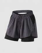 Women's sporty running shorts with innovative Möbius band and breathable inserts