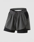 Women's sporty running shorts with innovative Möbius band and breathable inserts